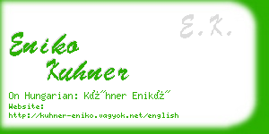 eniko kuhner business card